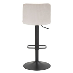 Tabouret de bar haut relevable blanc – Lot de 2, design moderne et hauteur ajustable