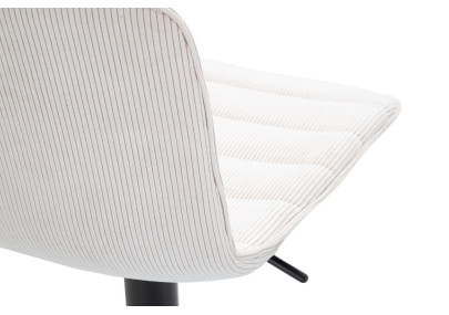 Tabouret de bar haut relevable blanc – Lot de 2, design moderne et hauteur ajustable