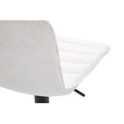 Tabouret de bar haut relevable blanc – Lot de 2, design moderne et hauteur ajustable