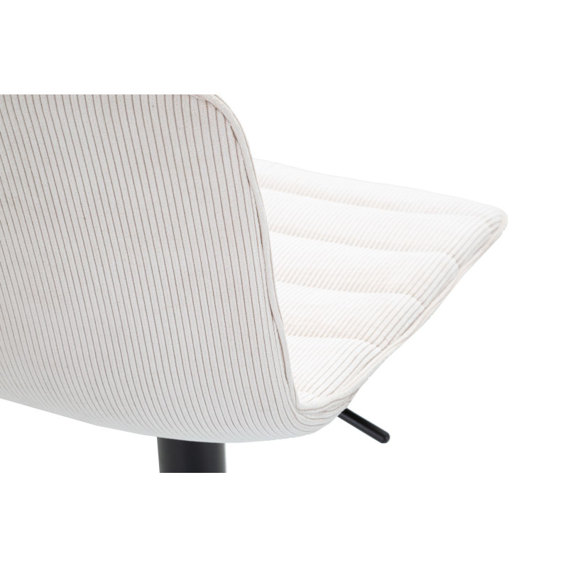 Tabouret de bar haut relevable blanc – Lot de 2, design moderne et hauteur ajustable