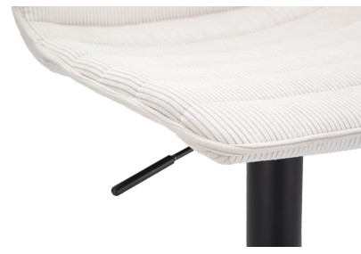 Tabouret de bar haut relevable blanc – Lot de 2, design moderne et hauteur ajustable