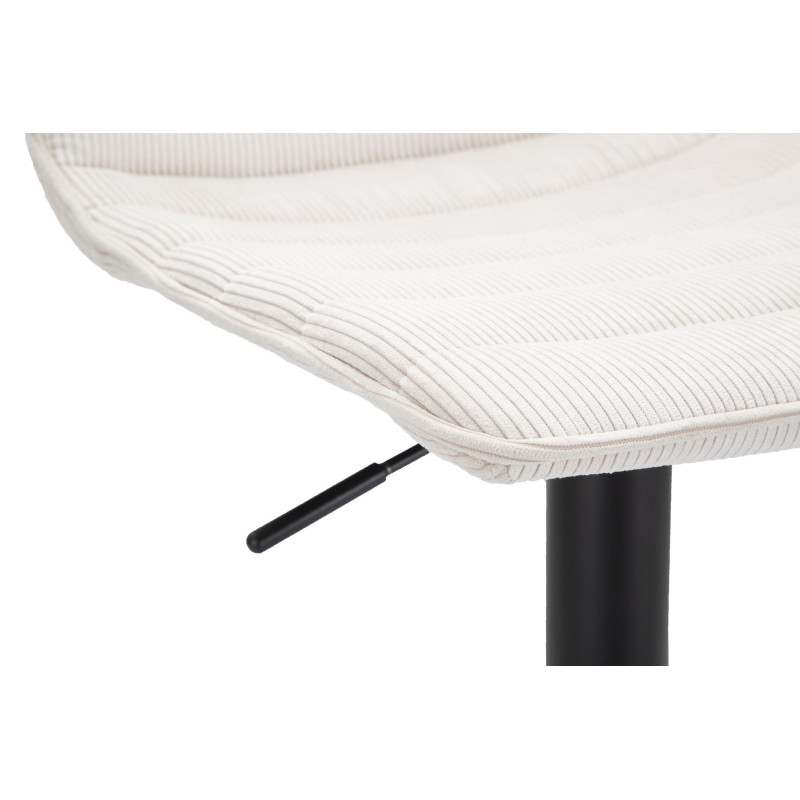 Tabouret de bar haut relevable blanc – Lot de 2, design moderne et hauteur ajustable