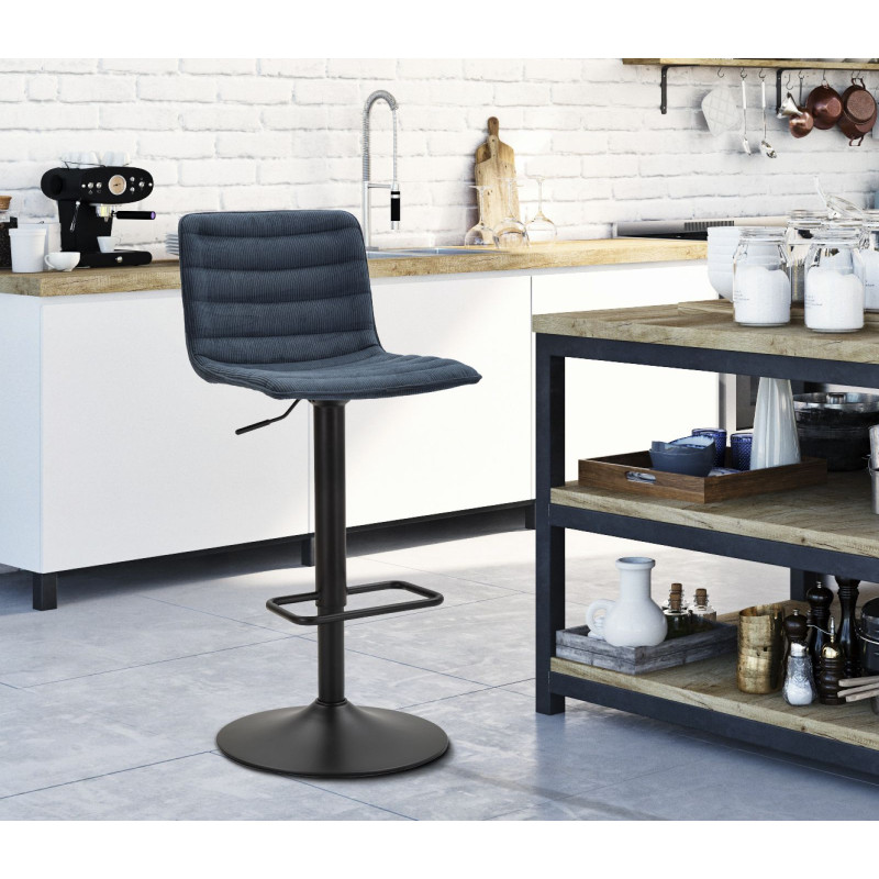 Tabouret de bar relevable haut bleu marine – Lot de 2, confort réglable et style moderne chic