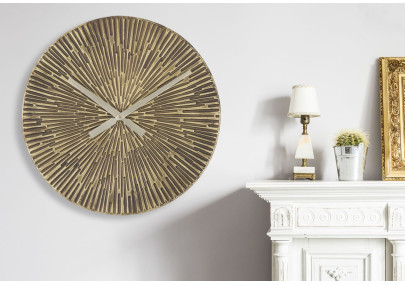 Cercle du Destin – Horloge Murale Industrielle Ø50x3,5 cm