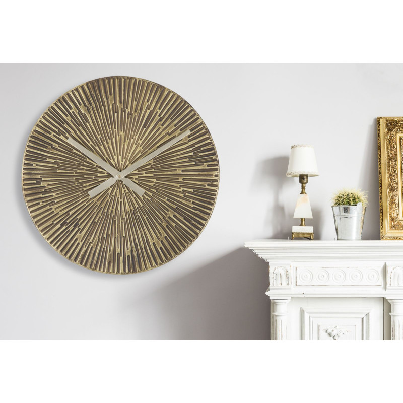 Cercle du Destin – Horloge Murale Industrielle Ø50x3,5 cm