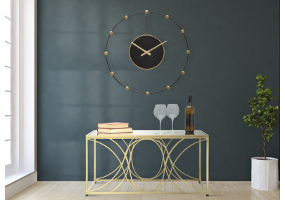Perle du Crépuscule – Horloge Murale Glam Ø61x4,5 cm