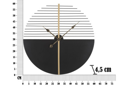 Bâtons de Lumière – Horloge Murale Glam Stick Ø60x4,5 cm