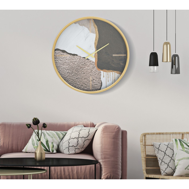 Explosion d’Art – Reloj de Pared Glam Mix Ø60x6 cm