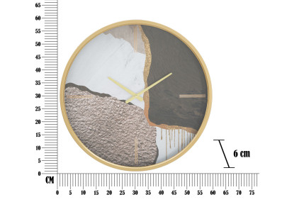 Explosion d’Art – Reloj de Pared Glam Mix Ø60x6 cm