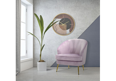 Rouge Passion du Temps – Horloge Murale Glam Ø60x6 cm