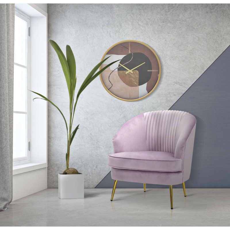 Rouge Passion du Temps – Horloge Murale Glam Ø60x6 cm