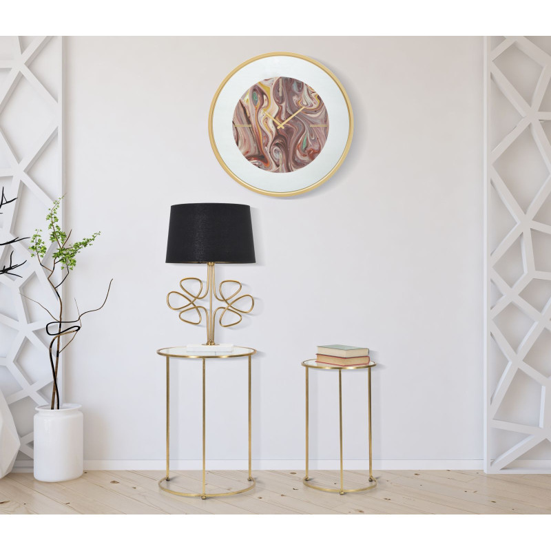 Reflets Miroir – Horloge Murale Glam Mix Ø60x5 cm