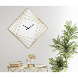 Goldy Line – L’Horloge Murale Glam d’Exception 85x6x85 cm
