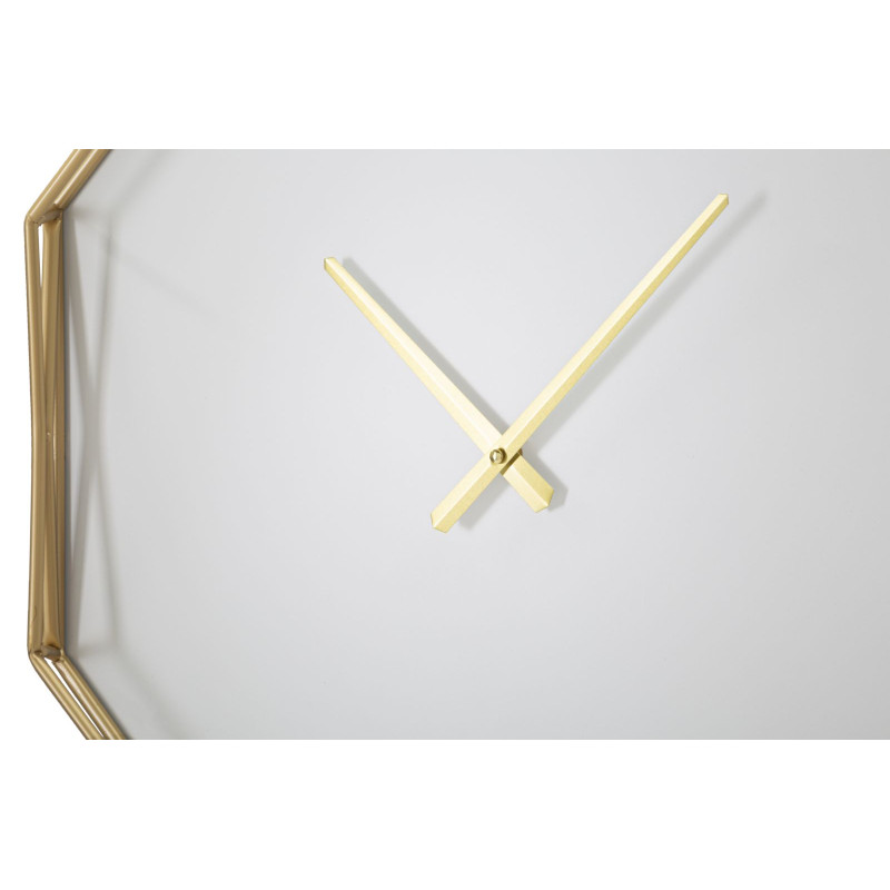 Octogone Doré – Reloj de Pared Glam 56x6,5x56 cm