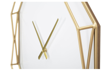Octogone Doré – Reloj de Pared Glam 56x6,5x56 cm