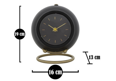 La Petite Balle Noire – Horloge de Table Glam 16x13x19 cm