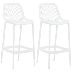 Lot de 2 tabourets de bar Air blancs