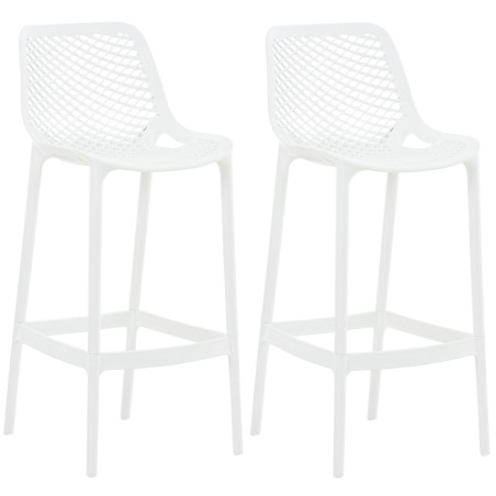 Lot de 2 tabourets de bar Air blancs