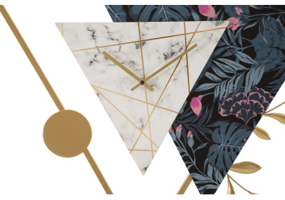 Triangle d’Art – Horloge Murale Glam 75x4,5x59 cm