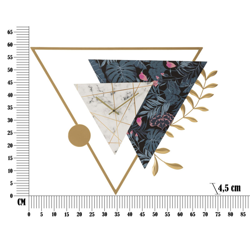 Triangle d’Art – Orologio da Parete Glam 75x4,5x59 cm