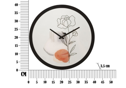 Fleur Enchantée A – Orologio da Parete Boho Chic Ø40x3,5 cm