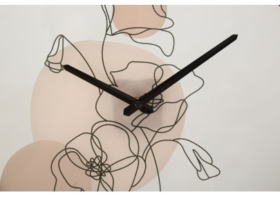 Fleur Enchantée B – Horloge Murale Boho Chic Ø40x3,5 cm