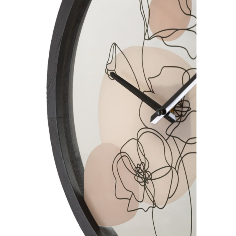 Fleur Enchantée B – Horloge Murale Boho Chic Ø40x3,5 cm