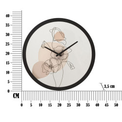 Fleur Enchantée B – Relógio de Parede Boho Chic Ø40x3,5 cm