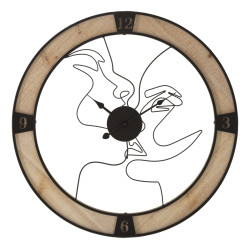 Le Couple Éternel – Horloge Murale Boho Chic Ø60x3 cm