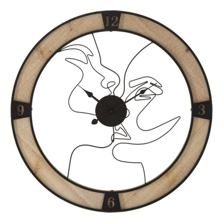 Le Couple Éternel – Horloge Murale Boho Chic Ø60x3 cm