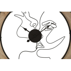 Le Couple Éternel – Horloge Murale Boho Chic Ø60x3 cm