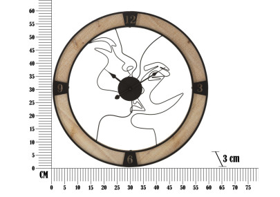 Le Couple Éternel – Orologio da Parete Boho Chic Ø60x3 cm