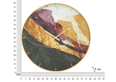 Mity en Verre – Reloj de Pared Glam Ø80x5 cm