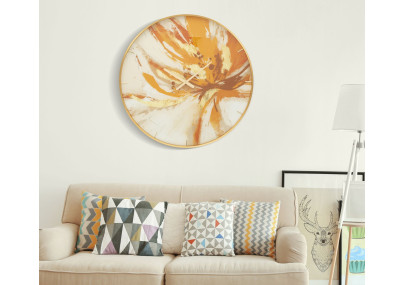 Toply Étincelant – Horloge Murale Glam Verre Ø80x5 cm