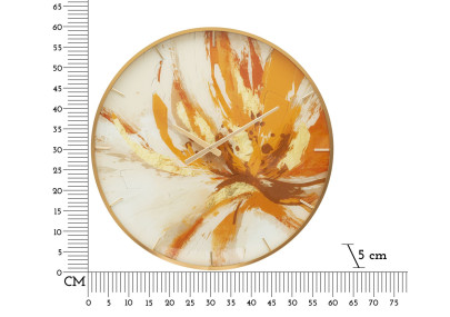 Toply Précieux – Reloj de Pared Glamour Vidrio Ø60x5 cm