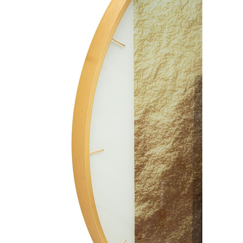 Motivo di Cristallo – Orologio da Parete Glam Vetro Ø80x5 cm