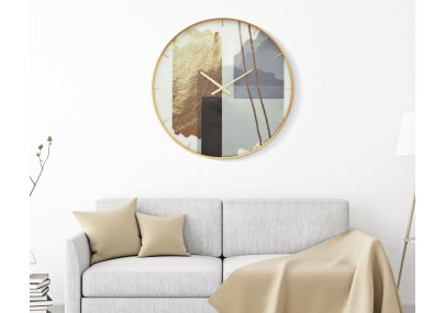 Motivo de Cristal – Reloj de Pared Glamour de Vidrio Ø80x5 cm