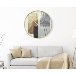 Motivo de Cristal – Reloj de Pared Glamour de Vidrio Ø80x5 cm