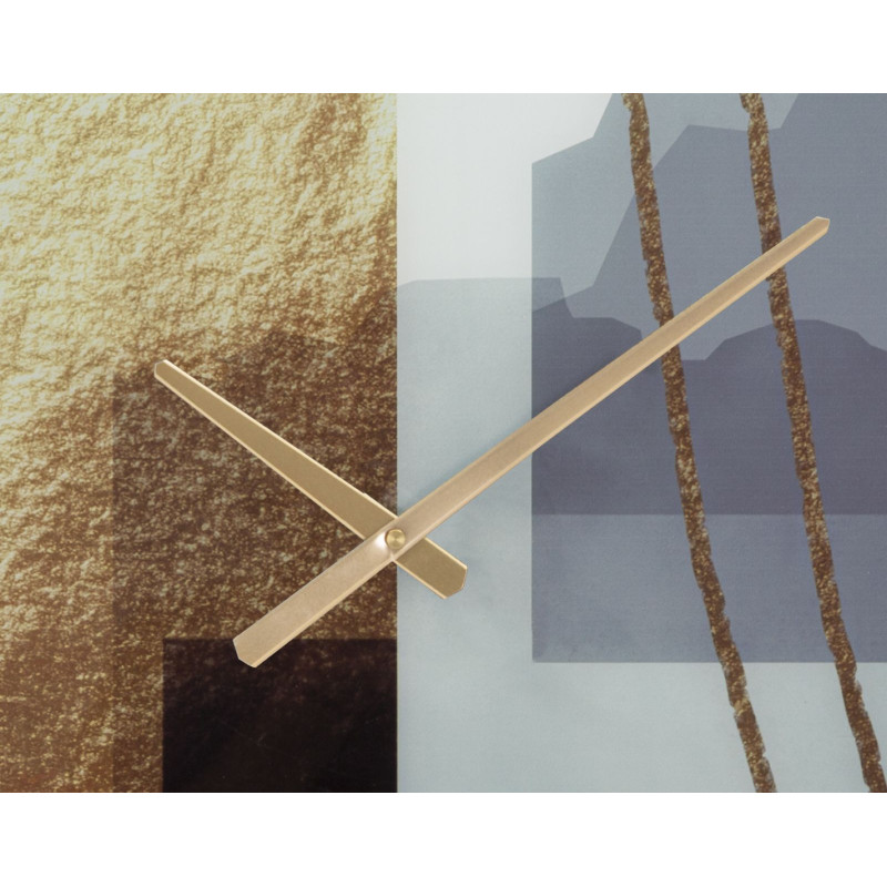 Motivo Brillante – Reloj de Pared Glamour de Vidrio Ø60x5 cm