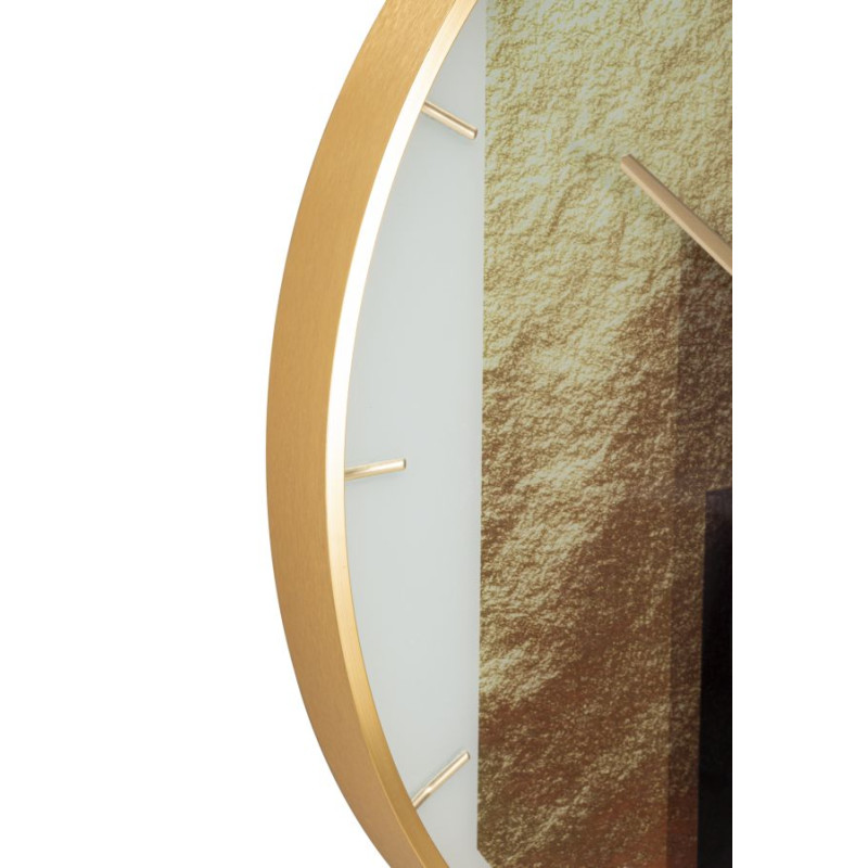 Motivo Brillante – Reloj de Pared Glamour de Vidrio Ø60x5 cm