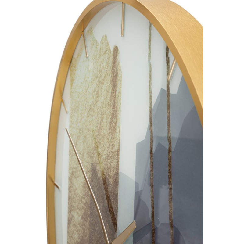 Motif Étincelant – Horloge Murale Glam Verre Ø60x5 cm