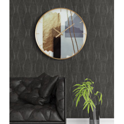 Motivo Cintilante – Relógio de Parede Glamour Vidro Ø60x5 cm