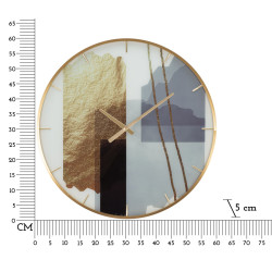 Motivo Cintilante – Relógio de Parede Glamour Vidro Ø60x5 cm