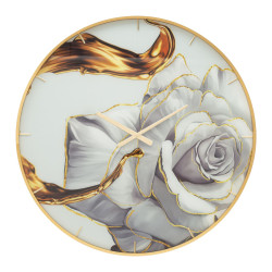 Rose de Cristal – Orologio da Parete Glam Ø80x5 cm