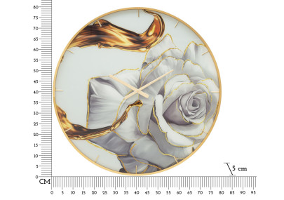 Rose de Cristal – Relógio de Parede Glam Ø80x5 cm