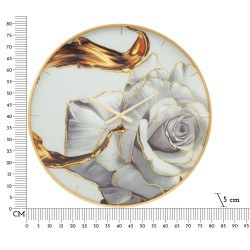 Rose de Cristal – Orologio da Parete Glam Ø80x5 cm