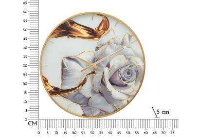 Rose de Verre – Relógio de Parede Glam Ø60x5 cm
