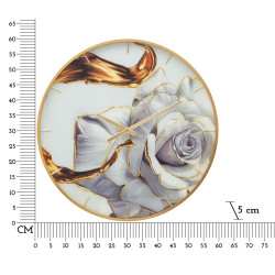 Rose de Verre – Reloj de Pared Glam Ø60x5 cm