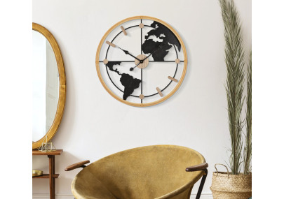 World New – Horloge Murale Boho Chic Ø60x5 cm