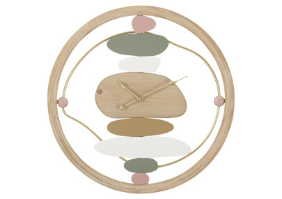 Arc-en-Ciel du Temps – Horloge Murale Moderne Colorée Ø57x3,8 cm